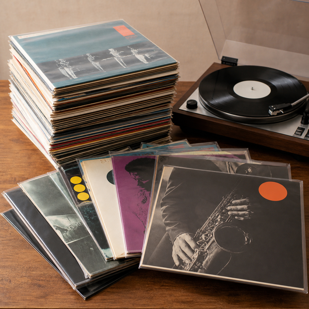 Colecție de viniluri jazz